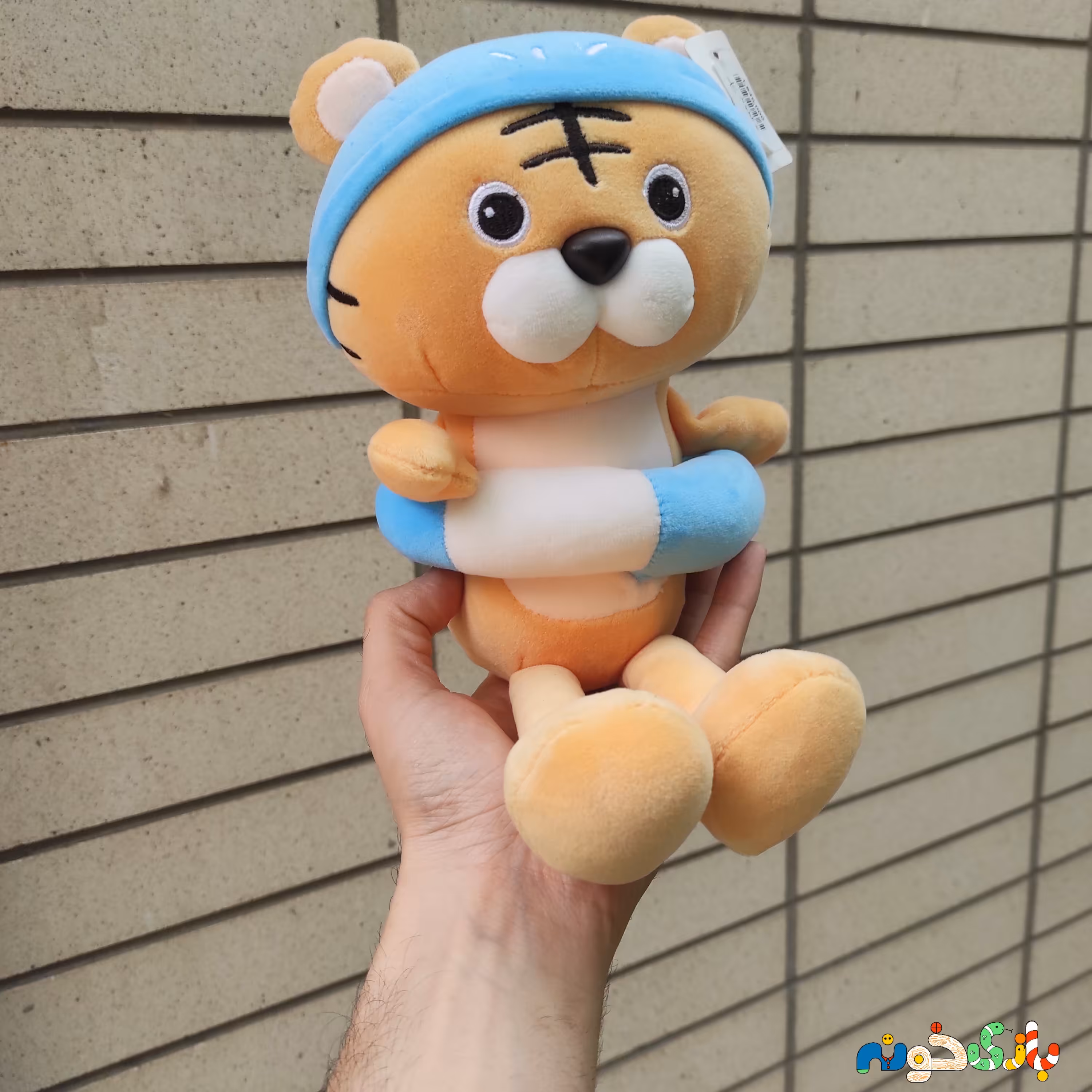 عروسک پولیشی ببر شناگر تیوپ دار دو رنگ