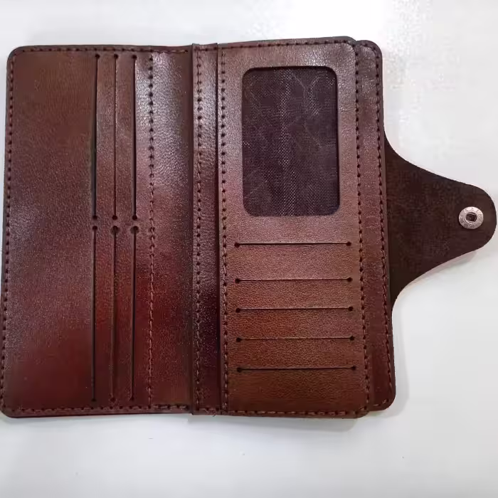 کیف چرم طبیعی دست دوز   سه لت