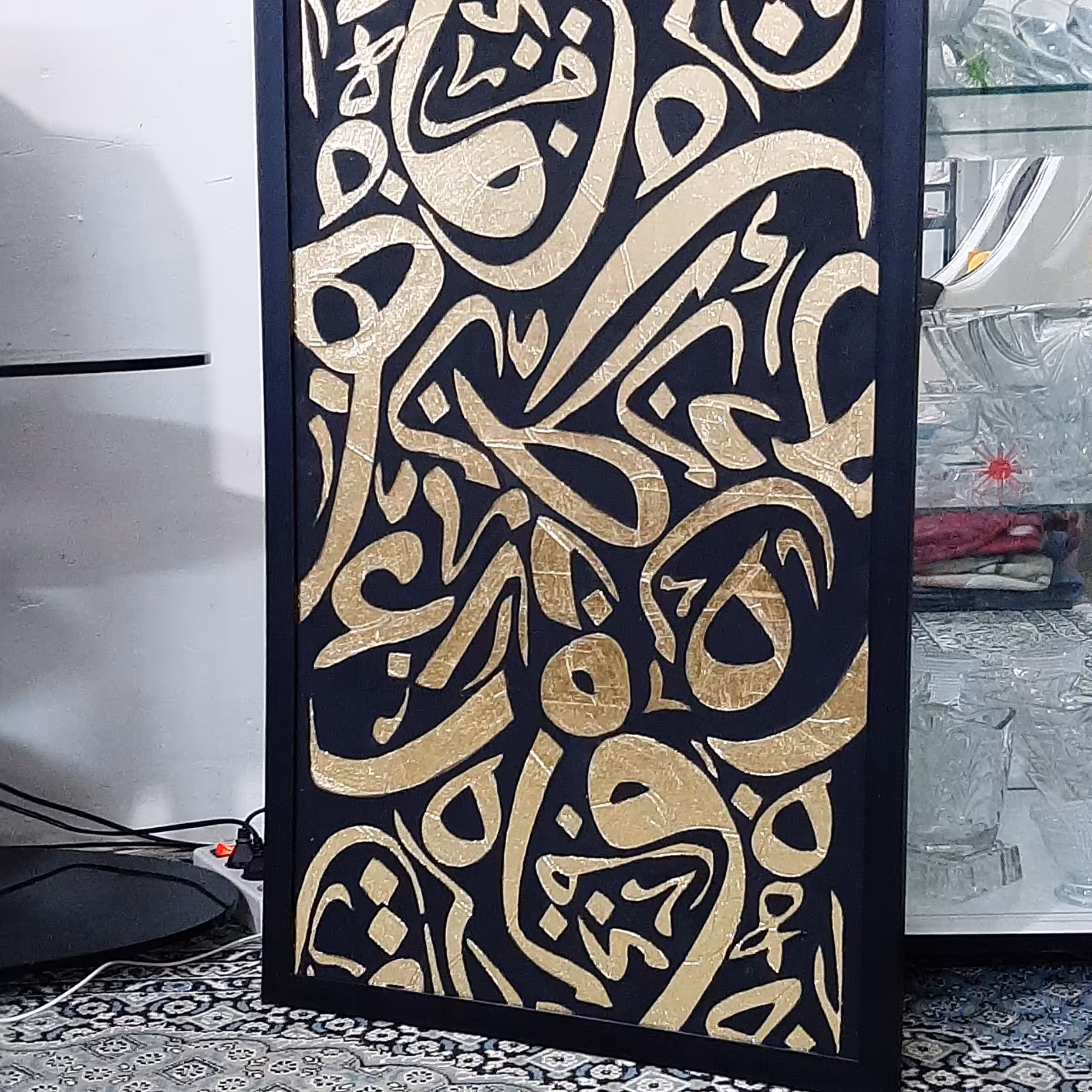 تابلو دکوراتیو ورق طلا حروف