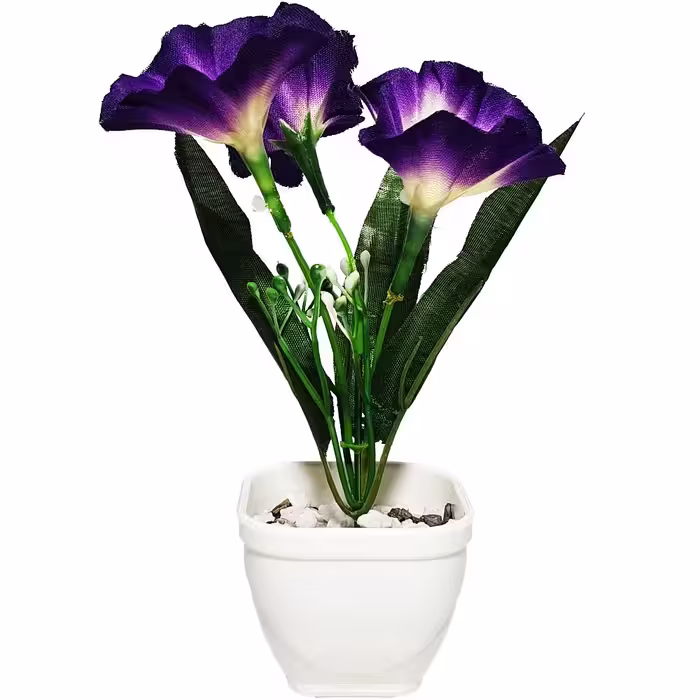 گلدان به همراه گل مصنوعی مدل نیلوفر کد N02
