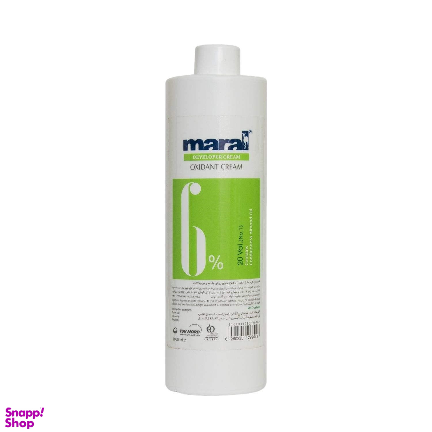 اکسیدان مارال (Maral) کد 002 شش درصد حجم 750 میلی لیتر
