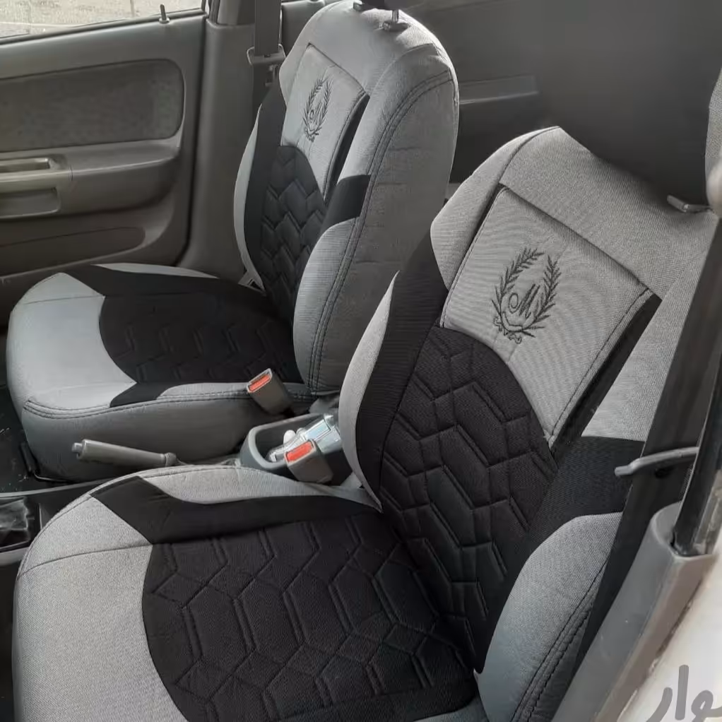 روکش صندلی پژو 207مشکی طوسی جنس برزنت جودون ضخیم یکسال گارانتی الگو فابریک 