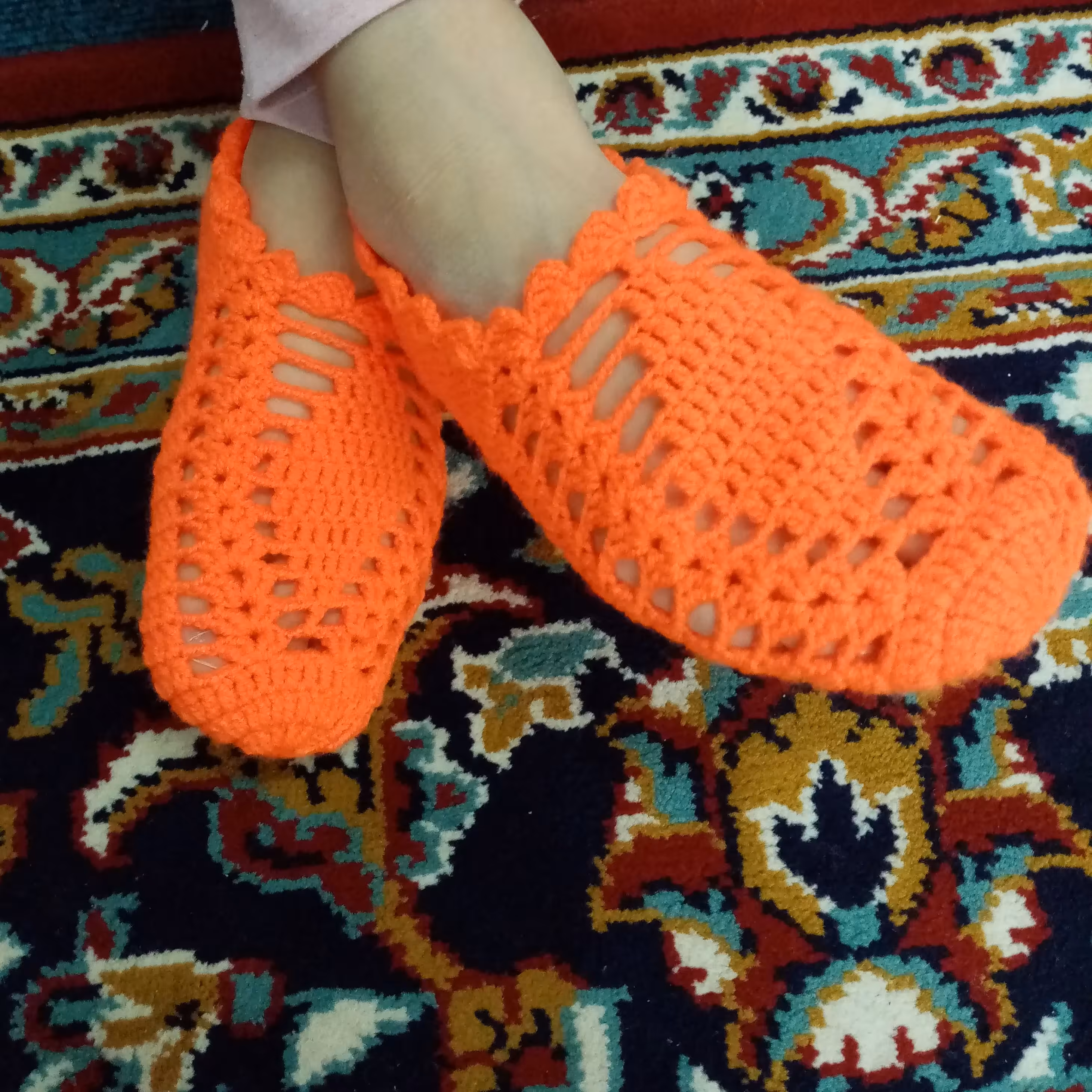 پاپوش  قلاب بافی