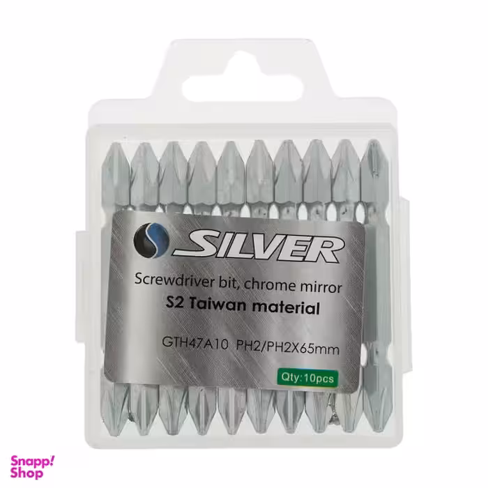 سری پیچ گوشتی دوطرفه سیلور مدل GTH47A10PH2 بسته 10 عددی