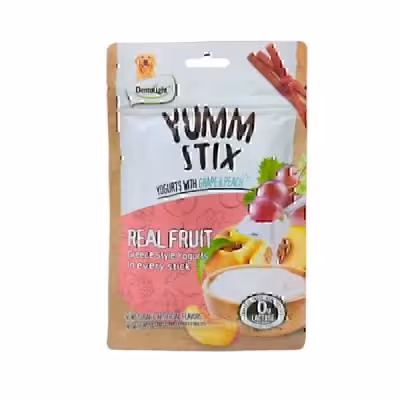 تشویقی سگ دنتالایت با طعم ماست، انگور و هلو Dentalight Dog Treat Yogurts With Grape And Peach