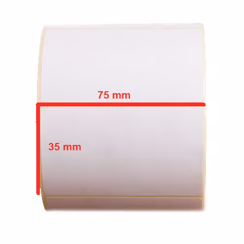 لیبل کاغذی 75*35 رول 1000 عددی