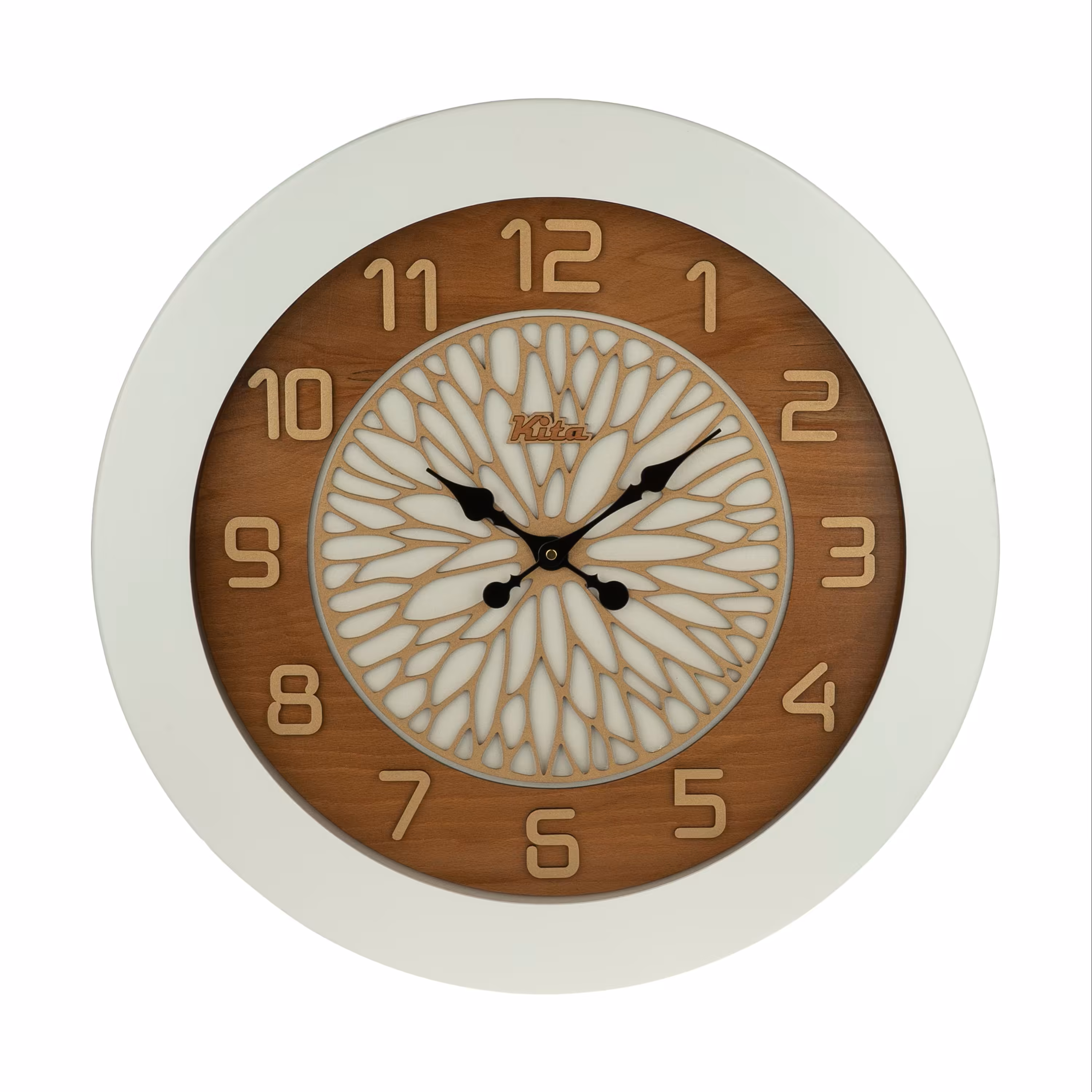 ساعت دیواری چوبی کیتا مدل رویال کد CKS 644-W60 - (قطر 60 cm)