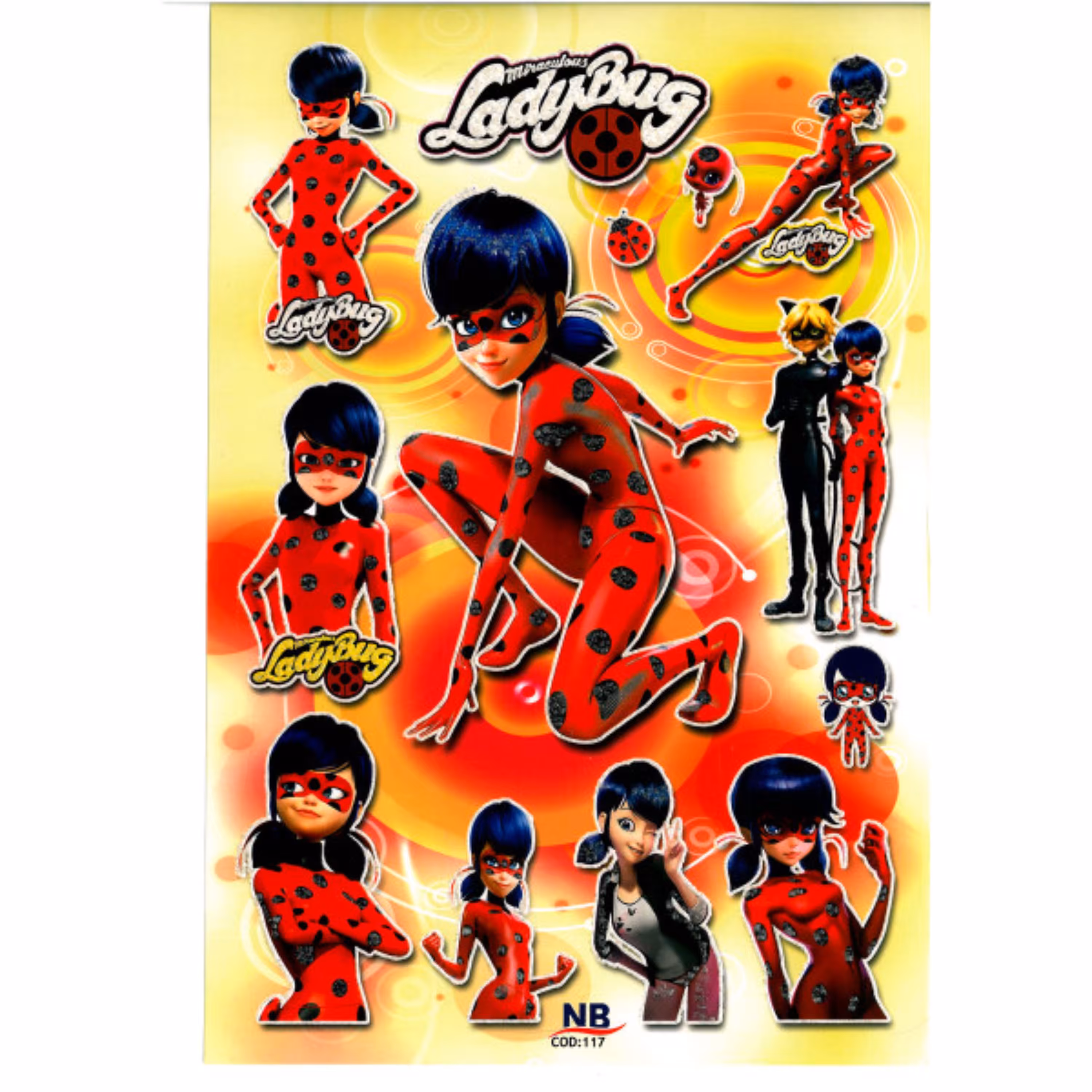 استیکر کودک طرح کفشدوزکی کد Rbay111