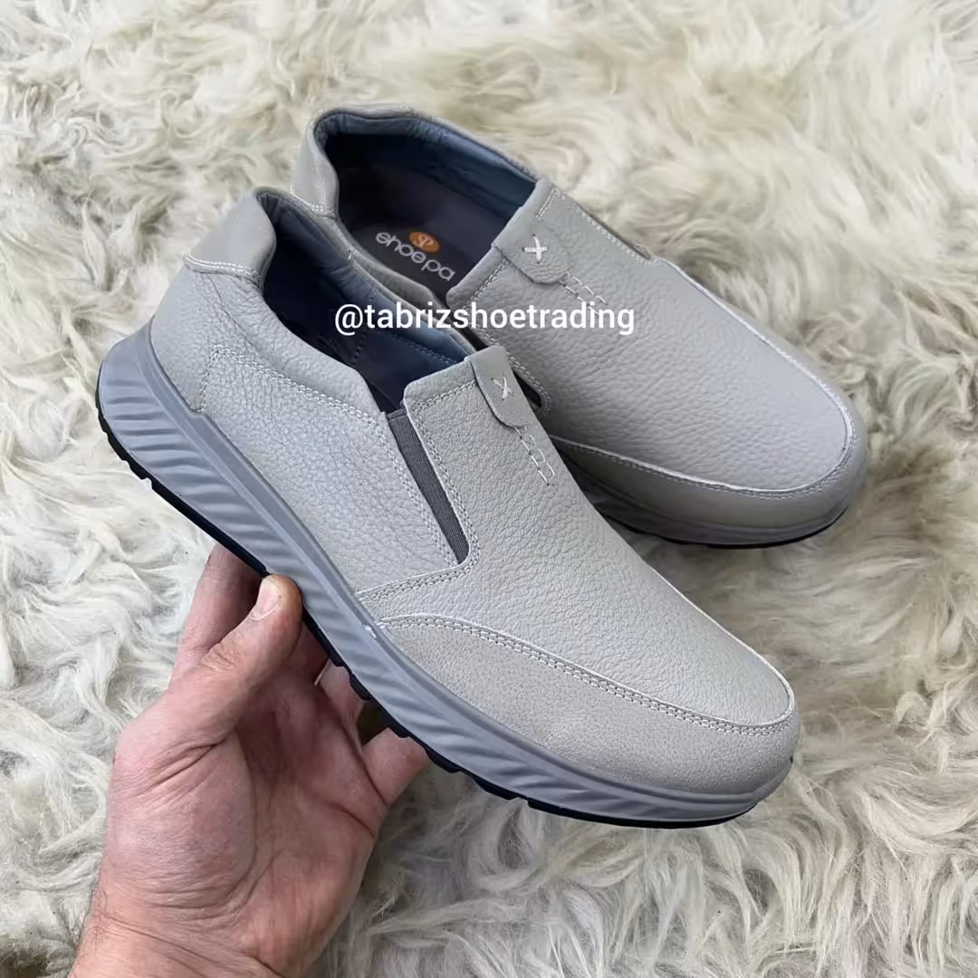 کفش طبی تمام چرم گاوی مردانه بازیره پیو،سبک و راحت