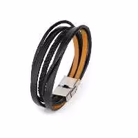 دستبند چرم طبیعی دست دوز مدل Br30 - خانه چرم نیاوران