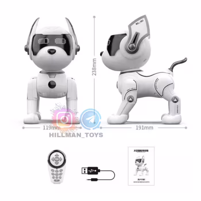 ربات سگ هوشمند کد m118.باتری شارژی