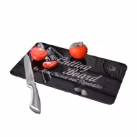 تخته گوشت شیشه ای نشکن.وزن 1166 گرم.برنگ مشکی.و در سایز 24×40سانی متر است 