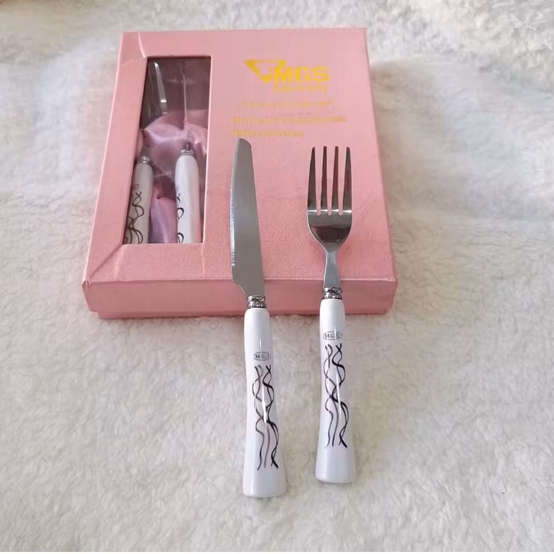 کارد و چنگال  دسته سرامیکی برند mgs