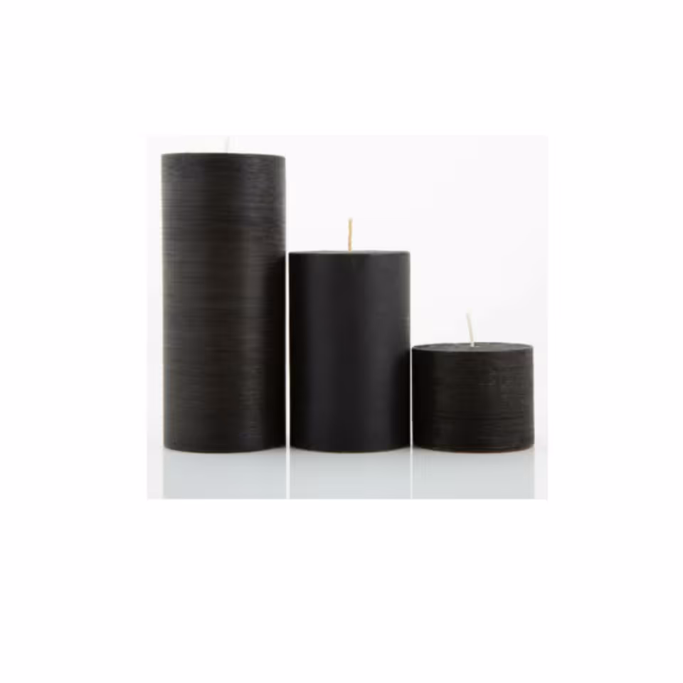 شمع استوانه3تایی مشکی