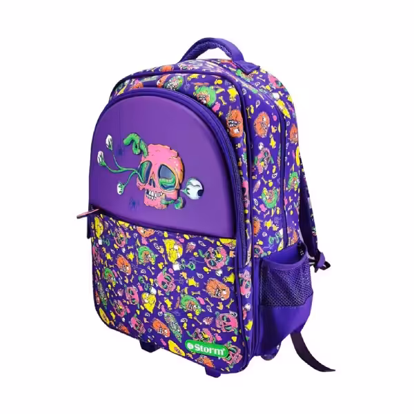 کوله پشتی چرخ‌دار استورم طرح مانستر کد 900220