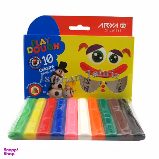 خمیر 10 رنگ آریا (Arya) مقوایی