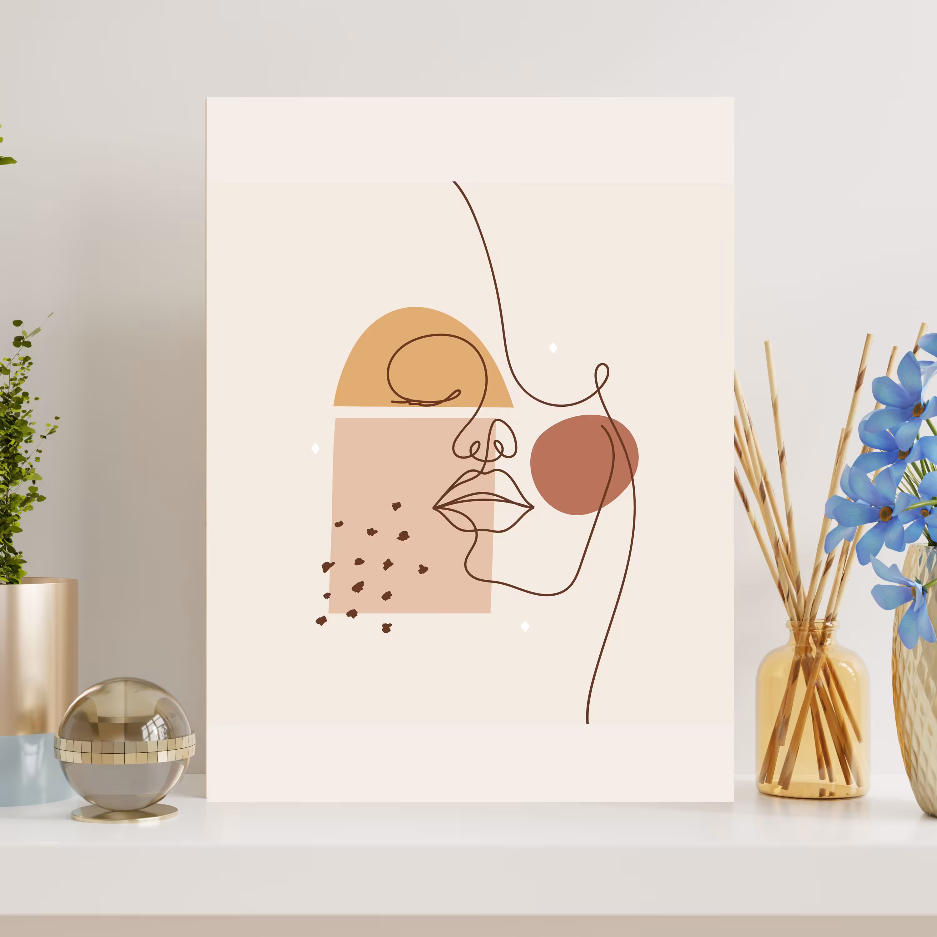 تابلو شاسی طرح مینیمال اسلیپینگ بیوتی سایز 30 در 40 سانتیمتر