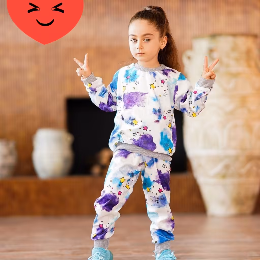 ست بلوز و شلوار مخمل بچگانه ( سایز بندی 40 تا 60)