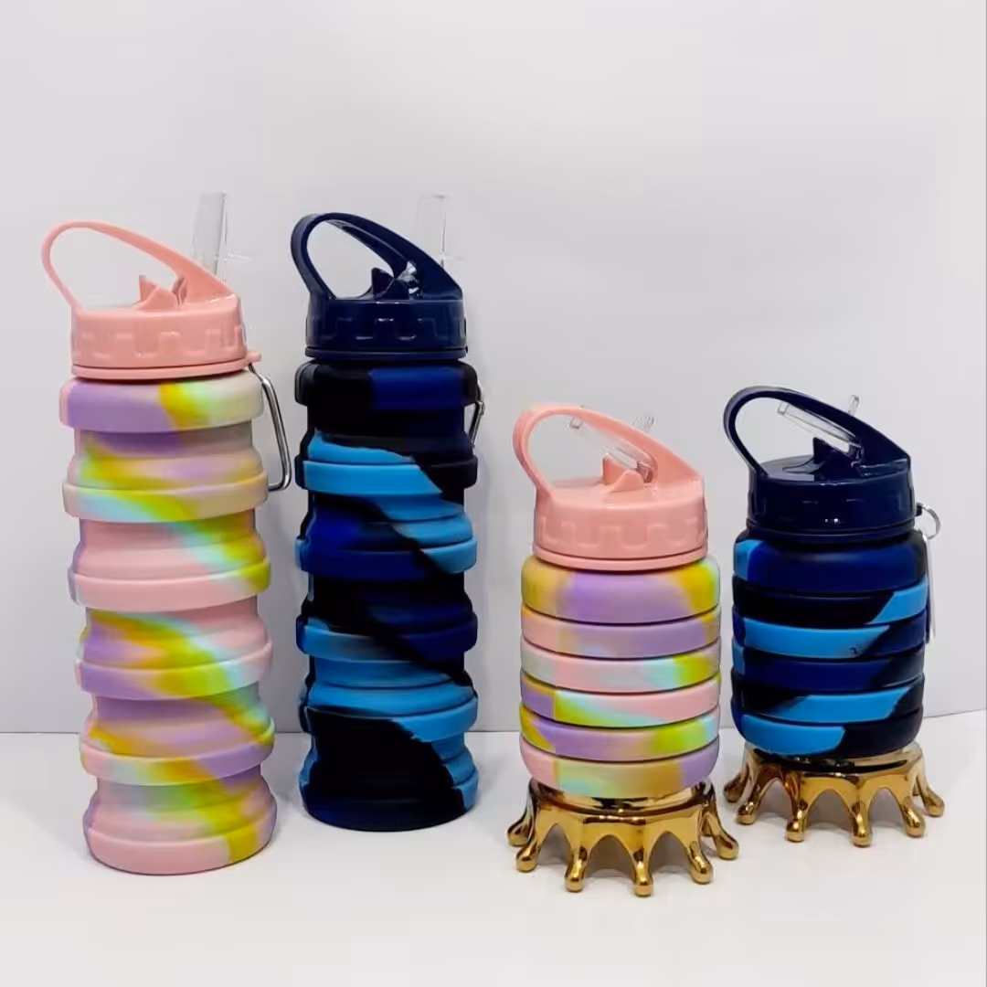 قمقمه تاشوی سیلیکونی500 میلی لیتر جدید و پرطرفدار 