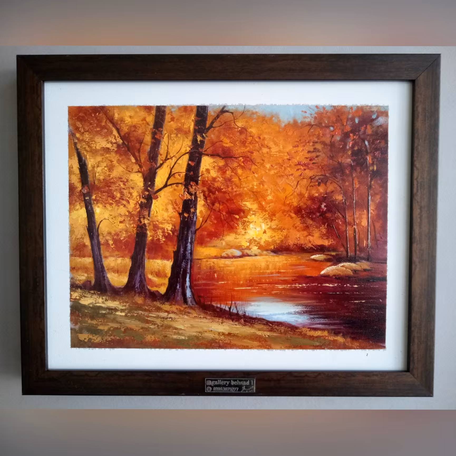 تابلو نقاشی رنگ روغن پاییز ی