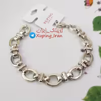 دستبند ژوپینگ پهن حلقه ای سفید Xuping بلند زنجیری طرح طلا