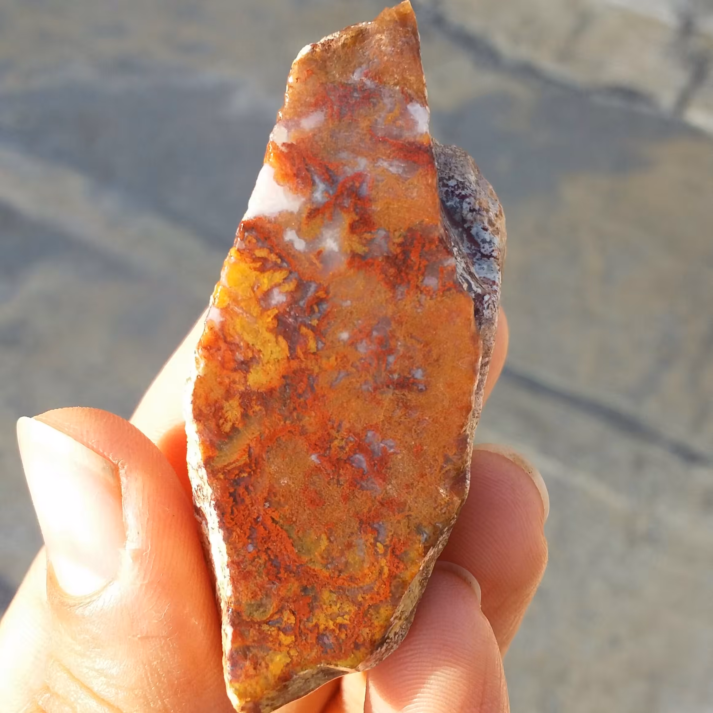 اسلایس سنگ راف عقیق منظره بسیار دیدنی شاهکار خلقت کاملا طبیعی دیدنی و محشر کد 7990