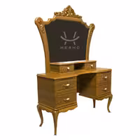 آینه و میز آرایش آوات رنگ گردویی