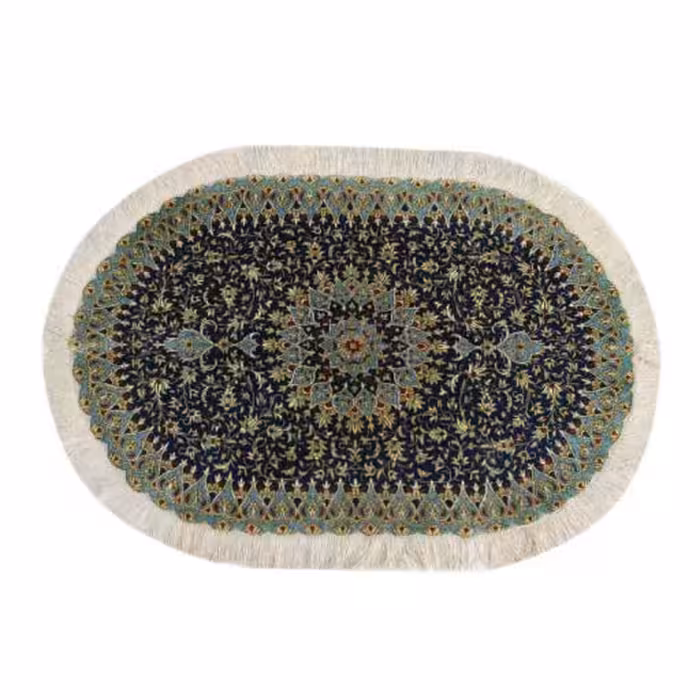 فرش دستبافت نیم متری طرح قم کد 1105700