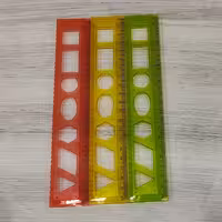 خطکش 20سانت شابلون دار