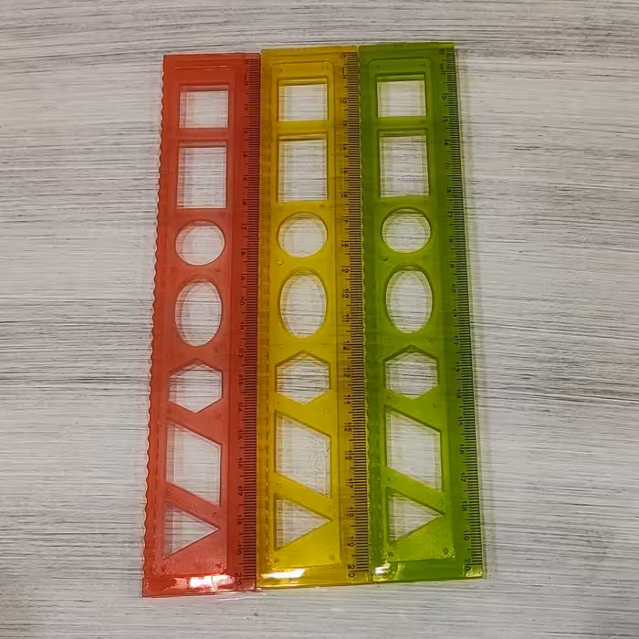 خطکش 20سانت شابلون دار