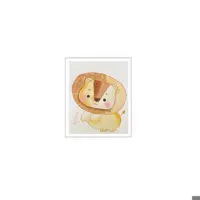 تابلو نقاشی آبرنگ نقش رنگ مدل شیر-کودک S147 اندازه 20x30x2