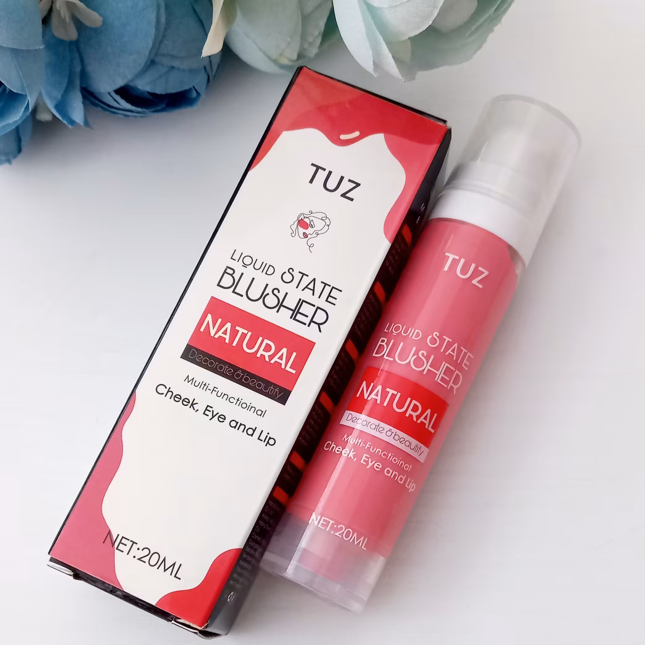 رژ گونه مایع مات و ضد آفتاب tuz