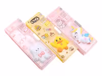 جامدادی کتابی دکمه دار طرح برجسته فانتزی