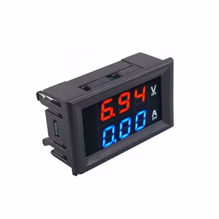 ولتمتر آمپر متر رو پنلی -دو رنگ
