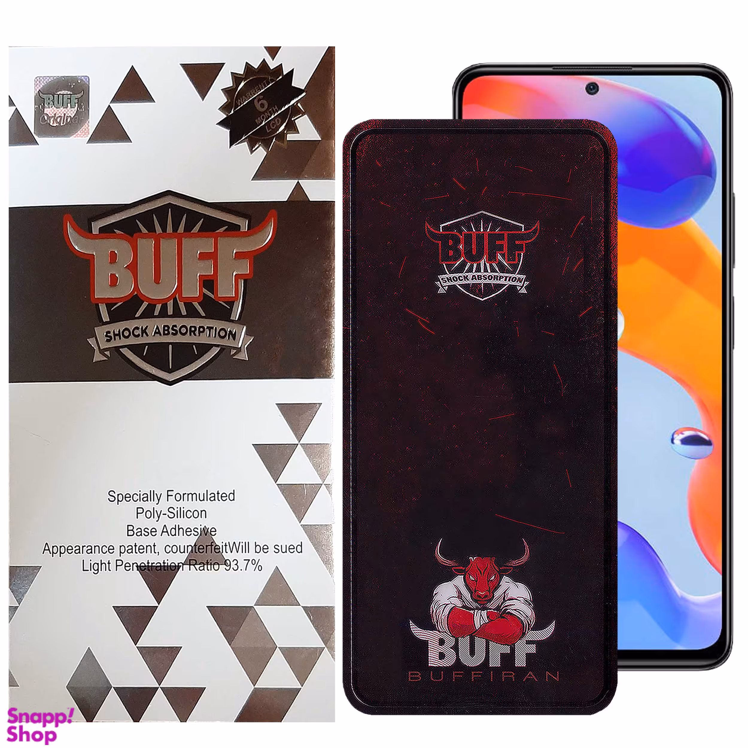 محافظ صفحه نمایش بوف مدل  Muscle-Bull-G مناسب برای گوشی موبایل شیائومی Redmi Note 11 Pro Plus 5G / Note 11E Pro / Note 11 Pro Plus 5G (India)