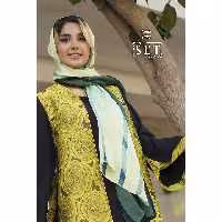 مانتو مجلسی ژاکارد مدل ارکیده رنگ زرد کد 1782 برند SET