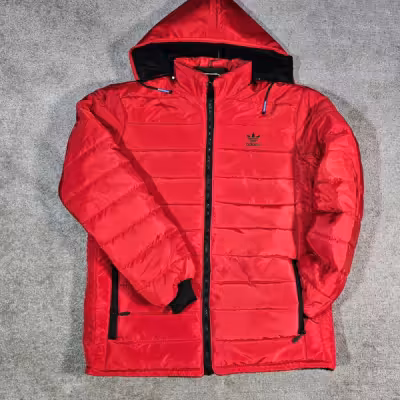 کاپشن مردانه کلاهدار رنگ قرمز