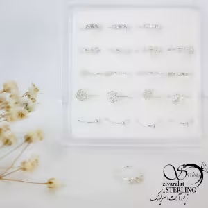 پیرسینگ بینی با نگین 3تایی عیار925 کد 11078