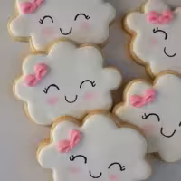 کوکی دکوراتیو (رویال آیسینگ) طرح ابر زیبا