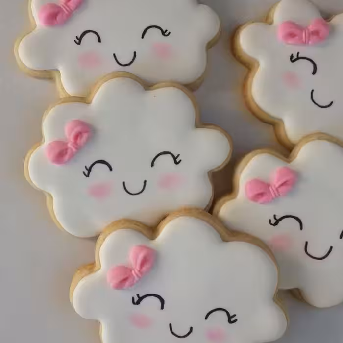 کوکی دکوراتیو (رویال آیسینگ) طرح ابر زیبا