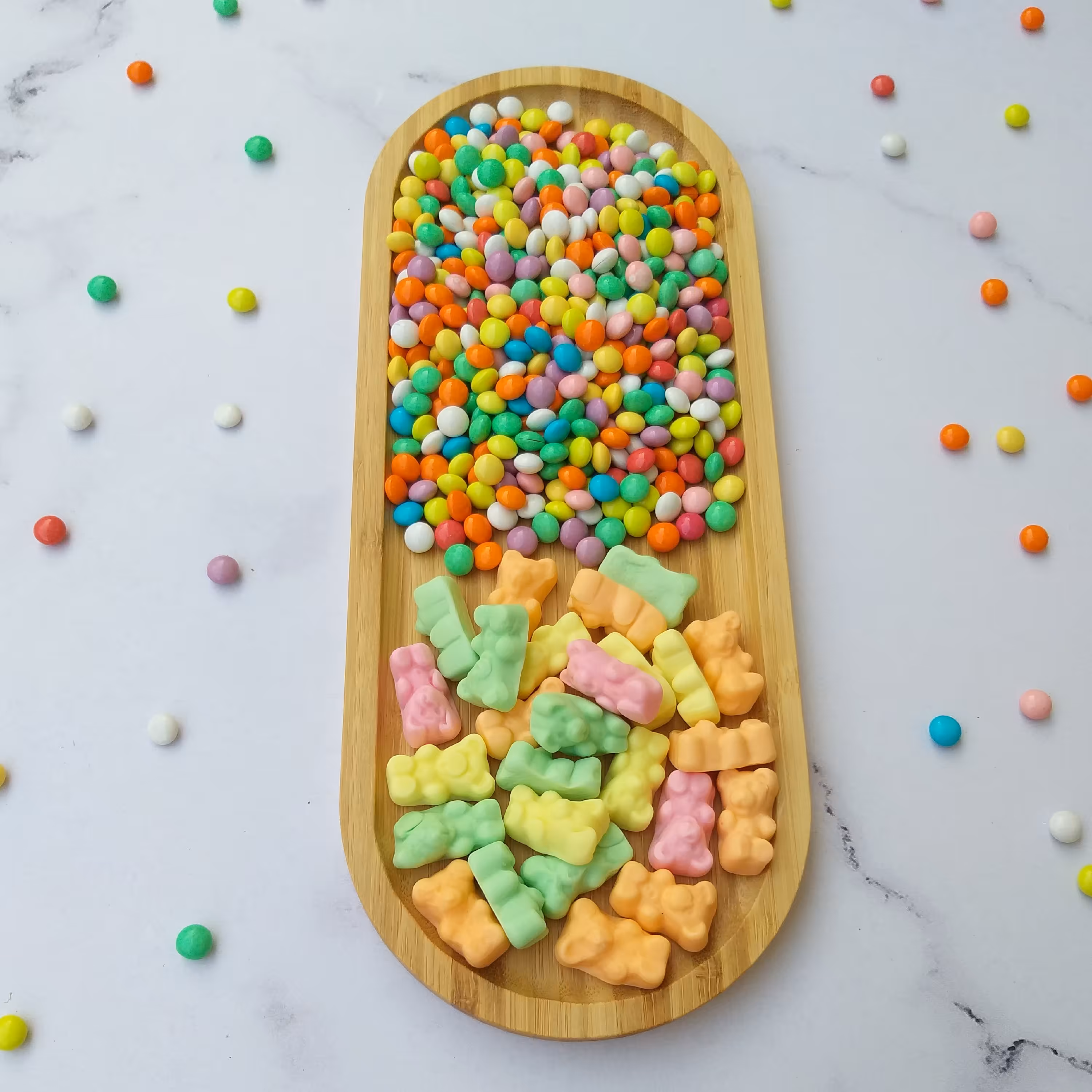 رولت خوری بیضی بامبو سایز کوچک 