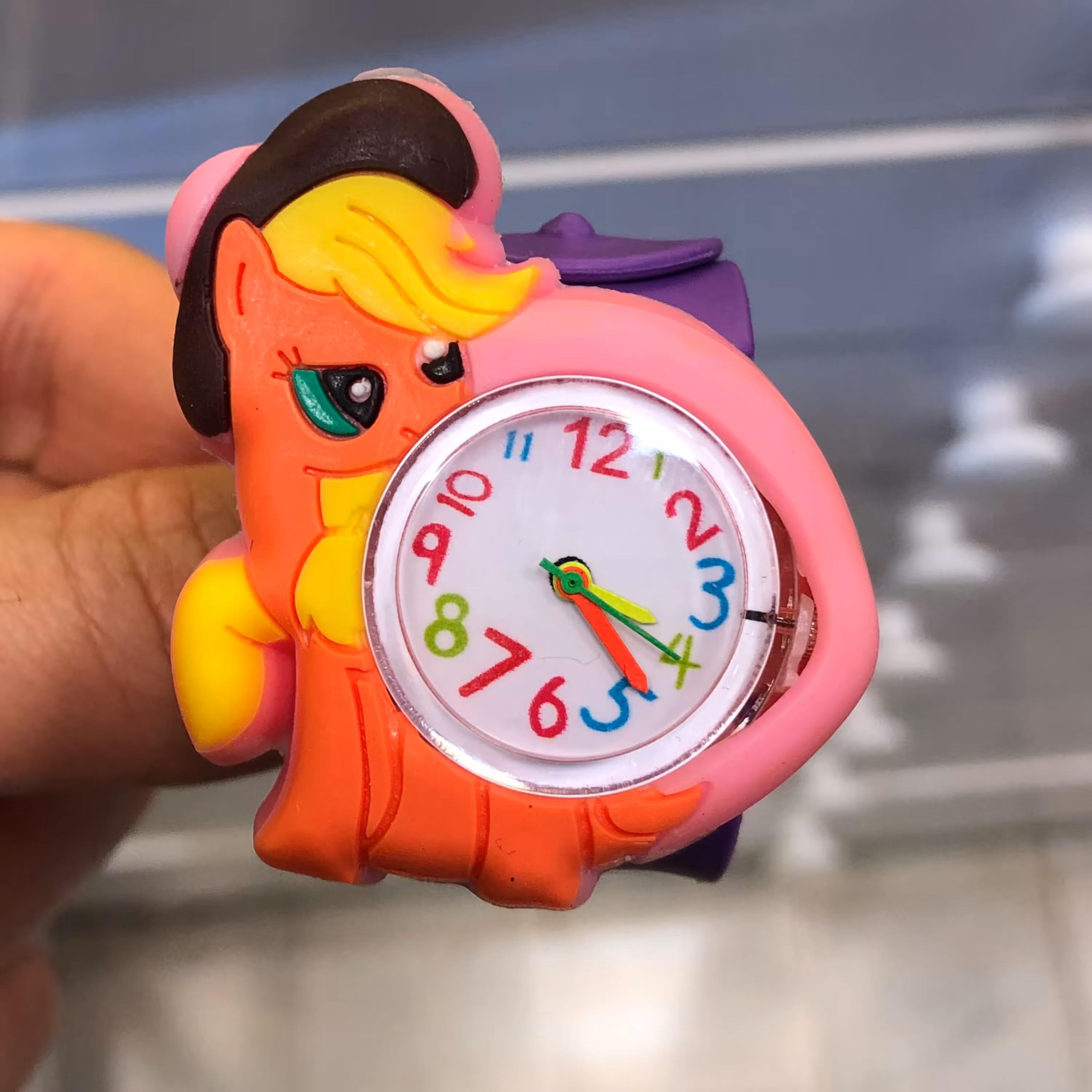 بدلیجات ساعت بچه گانه بند خط کشی دخترانه