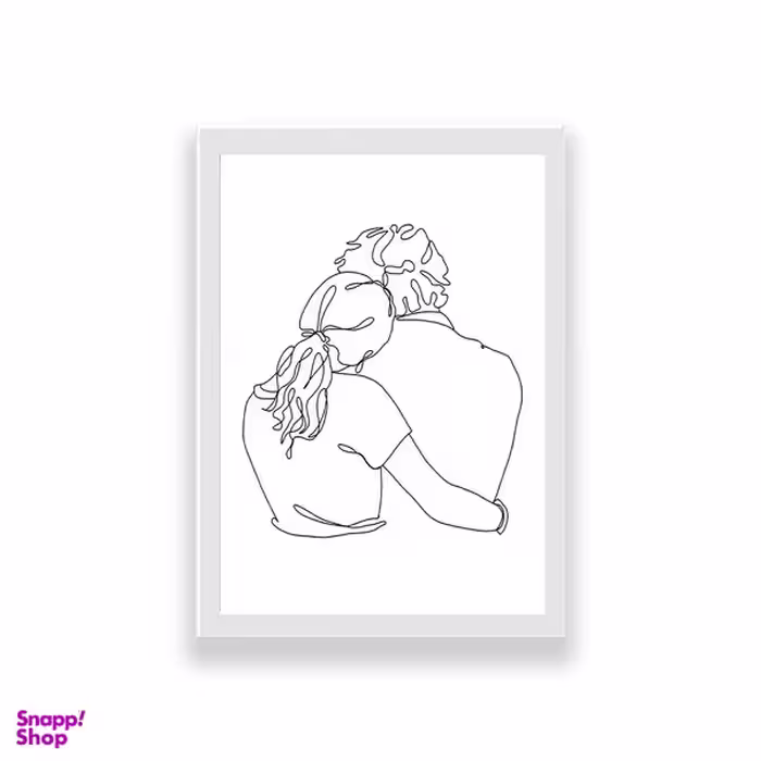 تابلو مدل مینیمال لاین آرت عاشقانه