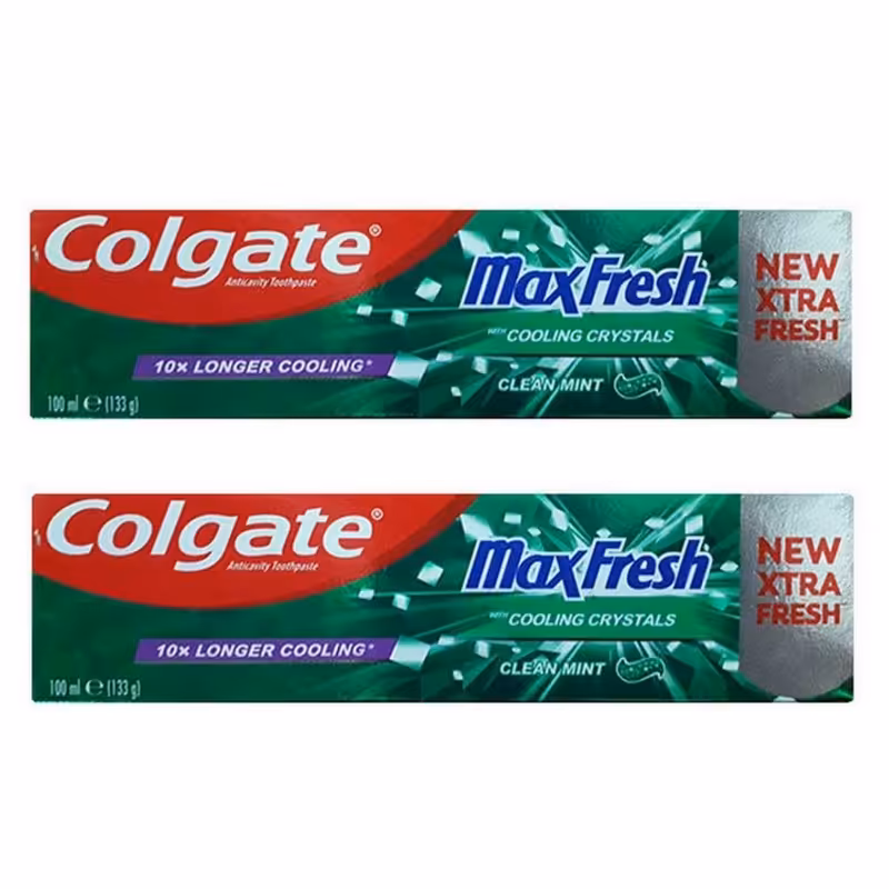 خمیر دندان کلگیت مدل Max Fresh Clean Mint حجم 100 میلی لیتر مجموعه 2 عددی