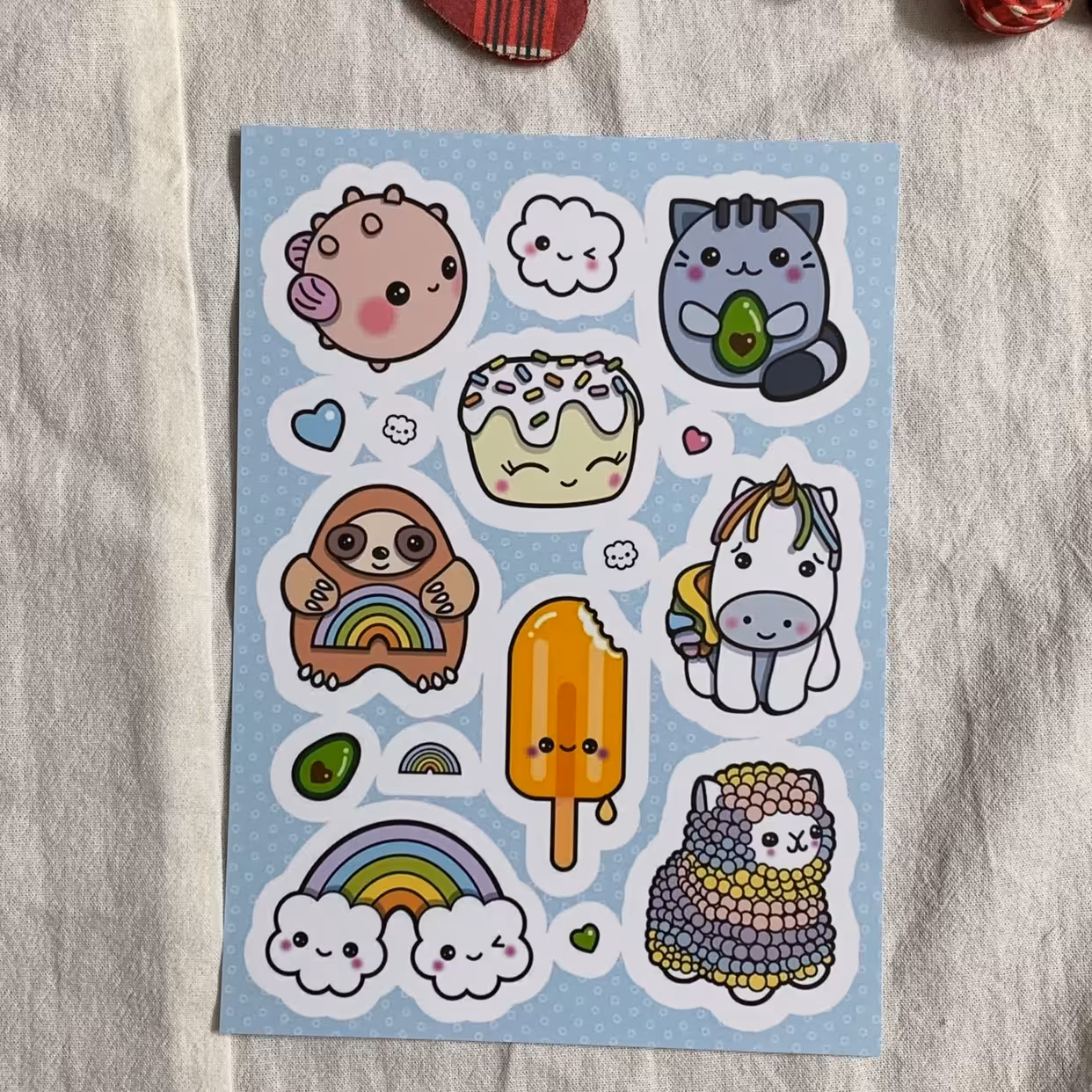 استیکر (برچسب) حیوانات بامزه با اشانتیون