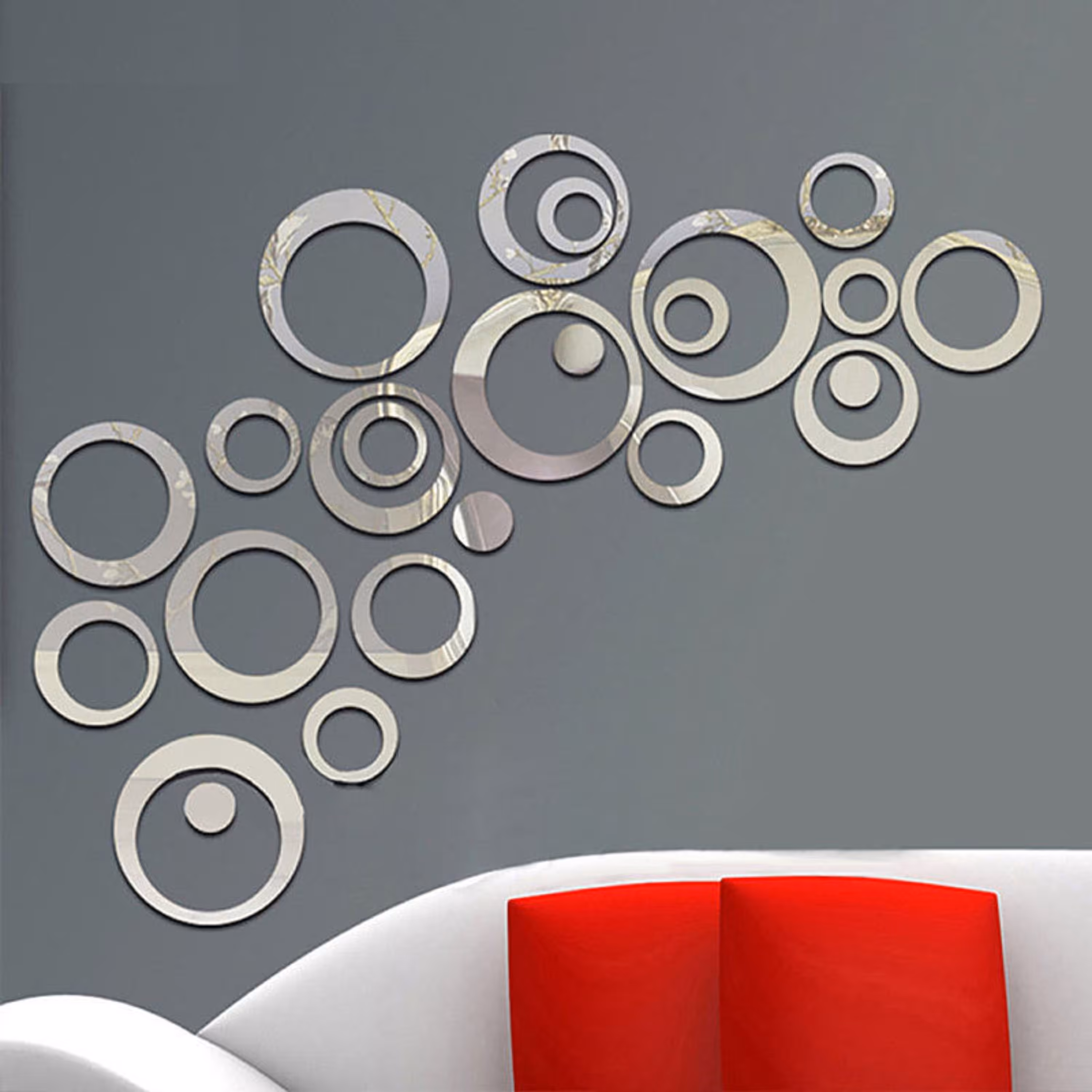 آینه دکوراتیوپدیده پلاس مدل حلقه  بسته 23عددی