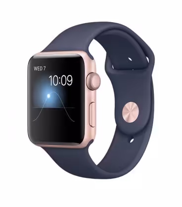 ساعت هوشمند اپل واچ سري 2 مدل 42mm Rose Gold Case with Midnight Blue Sport Band