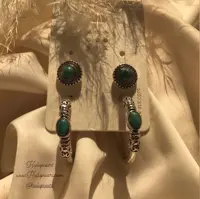 پک گوشواره Hulupuartطرح Green stone برند iam تحت لیسانس آلمان