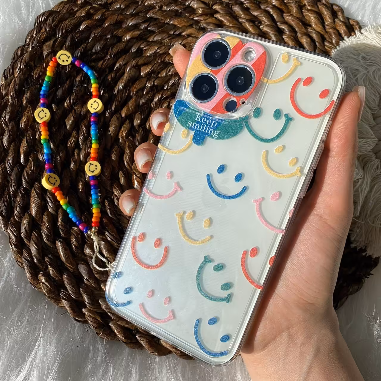 گارد(قاب) لبخند همراه بند آویز اپل  آیفون 