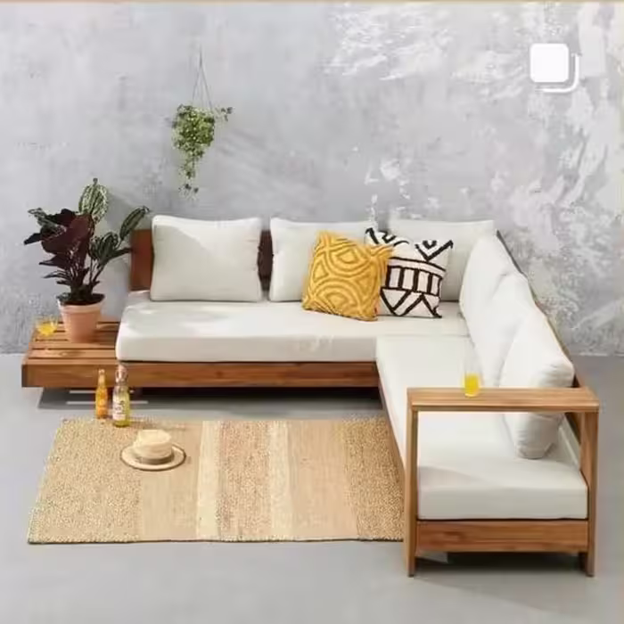 مبلمان راحتی دارای پوشرنگ آلکیدی و رویه و پشتی تمام فوم دارای پارچه نانو ترک